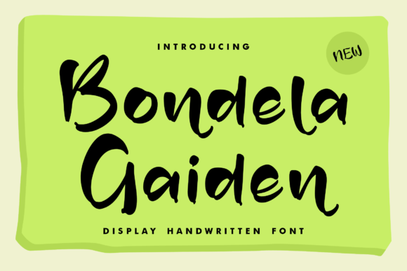 Bondela Gaiden: A Handwritten Display Font for Digital Identity