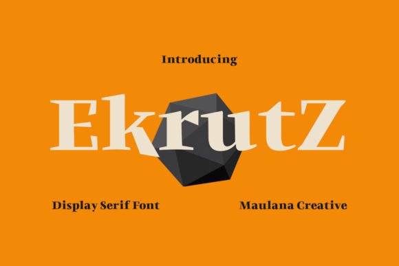 Ekrutz: A Modern Display Serif Font for Your Handmade Business