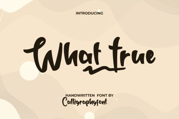What True Font: A Cute and Stylish Handwriting Font for Crafters